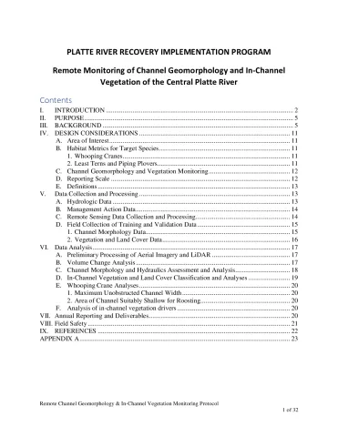 PRRIP Remote Geomorphology and Vegetation Monitoring Protocol