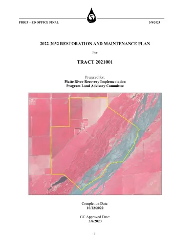 Tract 2021001 Management Plan