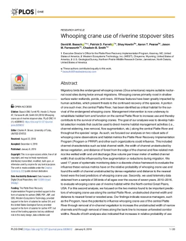 Whooping crane use of riverine stopover sites